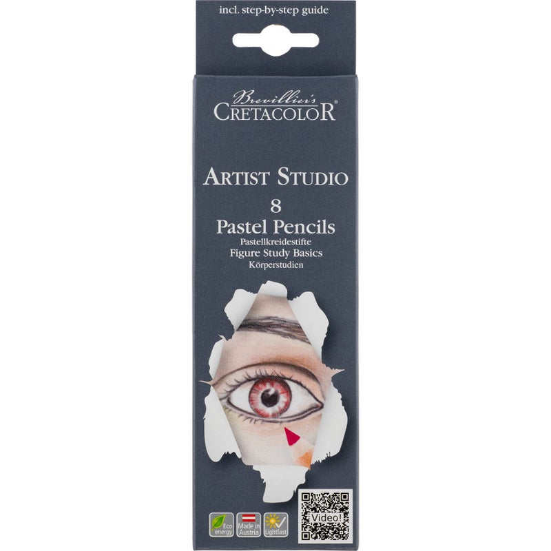 Cretacolor Artist Studio Pastel Pencil Sets Artist Studio Line Pastel Pencil Portrait Set of 8