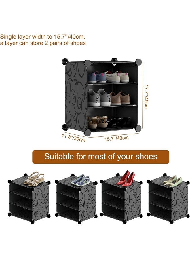 KEEKOS shoe rack plastic,Portable with Dustproof Door, Multi-Purpose Plastic for Home Foldable Portable Shelves Chappal, Slipper, Heels, Boots,Stand (Light Black, 12-Shelf-4-Door) - Image 5