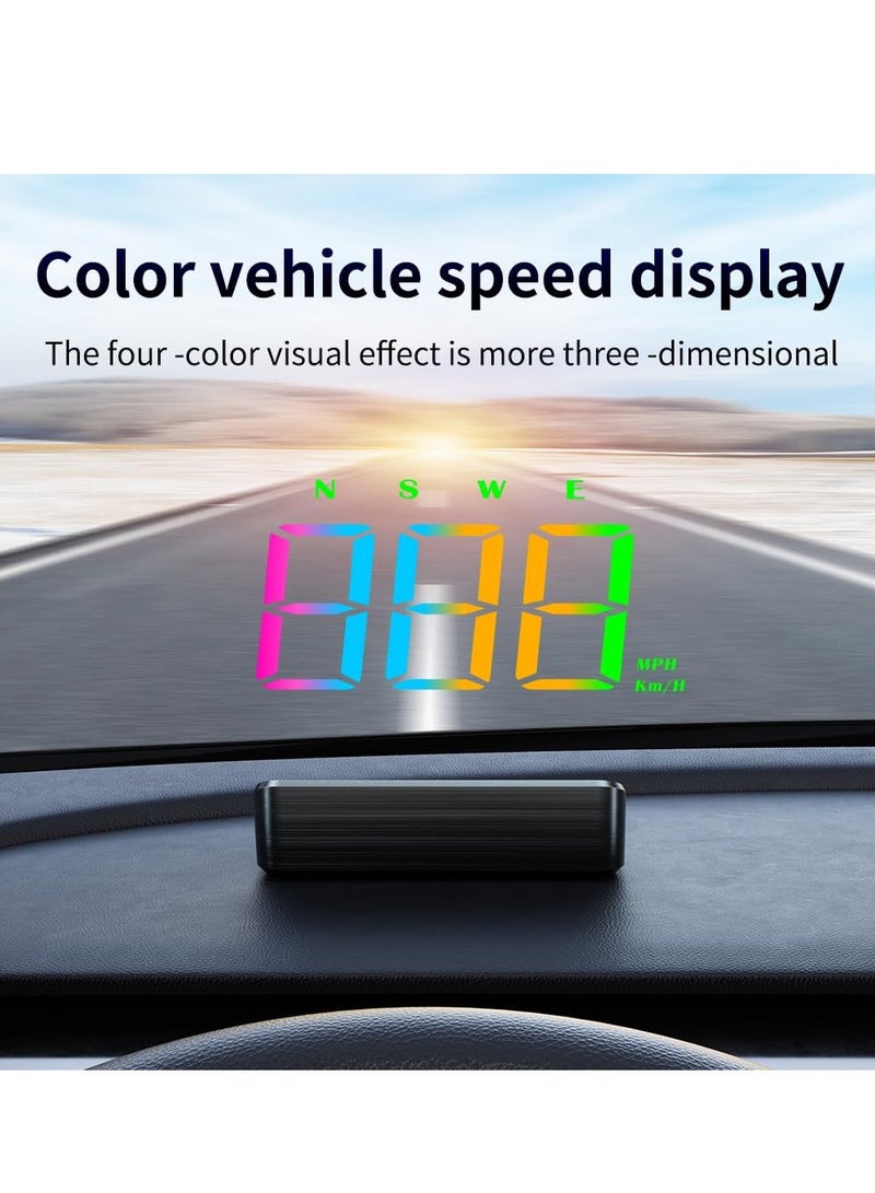شاشة عرض معلوماتية على الزجاج الأمامي (HUD)، لجميع موديلات السيارات، عداد سرعة GPS، إعدادات إنذار متعددة الأجزاء، استشعار تلقائي للضوء، جهاز عرض عداد سرعة على الزجاج الأمامي