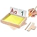 MORITECK Montessori Sand Tray for KidsWriting Play Sand Tray with Lid for Classroom Practice Writing Letters and Numbers Yellow Small - Image 2