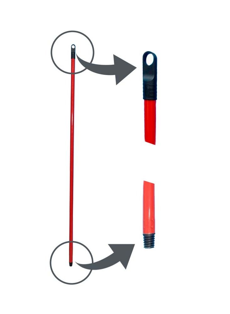 AKC Soft Broom and Metallic Handle with Screw Thread and Hand Grip 130 cm - Image 2