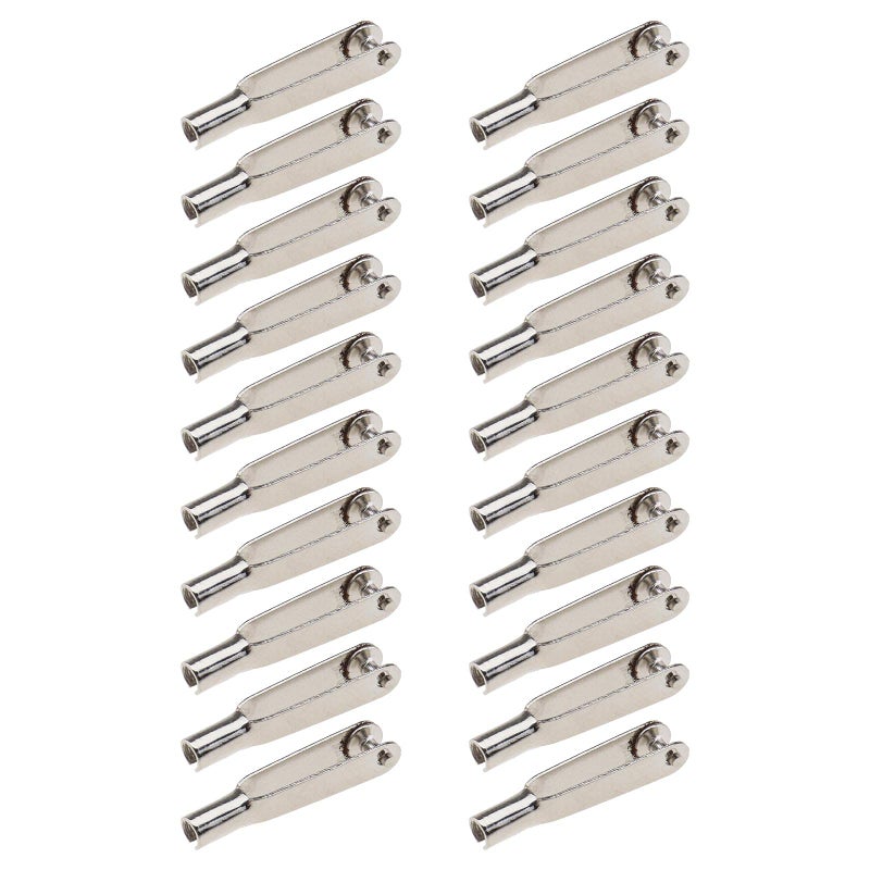 Micro Traders 20pcs Mini Snap Links M3 Thread Clip SelfLocking Metal Clevis Clips Fixing Wing for Remote Control Model Airplanes Electric Plane - Image 2