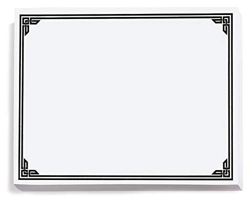 PaperDirect Black on White Classic Specialty Certificates 8 x11 Foil Accents 50 Count Certificates And Awards Paper For School Work Diplomas Award Certificates