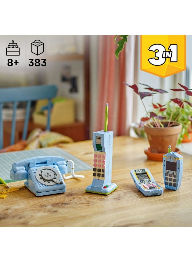 LEGO Creator 3in1 Retro Telephone Building Toy Set 31174 (Age 8+, 383 Pieces) - Image 3