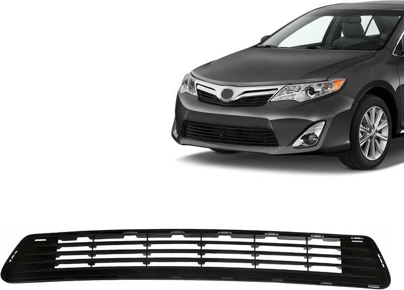 JustDrivably Replacement Parts Front Lower Bumper Grill Grille Compatible With Toyota Camry 2012 2013 2014 (L LE XLE Hybrid LE Hybrid XLE Hybrid SE), TO1036128 - Image 1