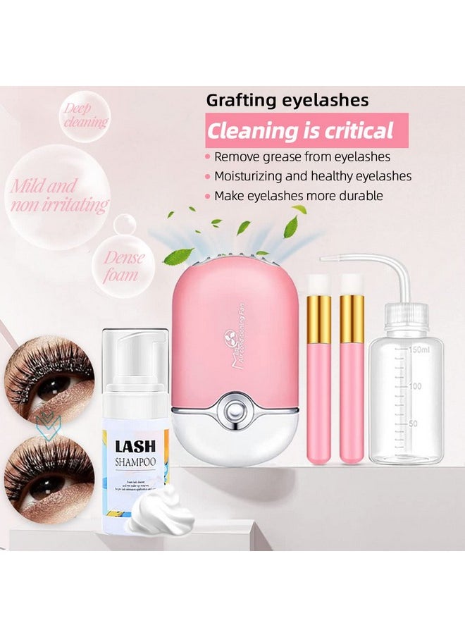 DNSGOOR - Lash Extension Kit Professional Eyelash Grafting Training Tools Mannequin Head Usb Fan Lash Shampoo 0.07D Curl Mix 815Mm Glue Practice Eyelash Strips Lash Mapping,Exercise Set For Beginner - Image 1