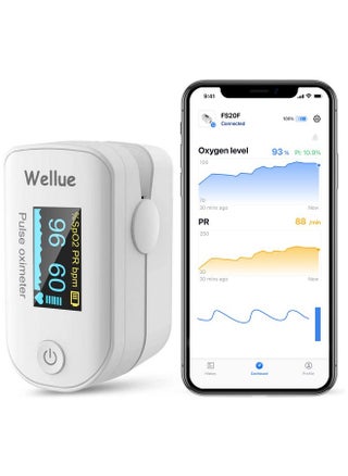 Wellue Pulse Oximeter Fingertip Blood Oxygen Saturation Heart Rate Monitor with Batteries and Lanyard Bluetooth FS20F White - pzsku/ZBEDB05F0D8476482ED17Z/45/1744799926/ce41eb1a-4501-4221-aa4c-e46ec70d35bd