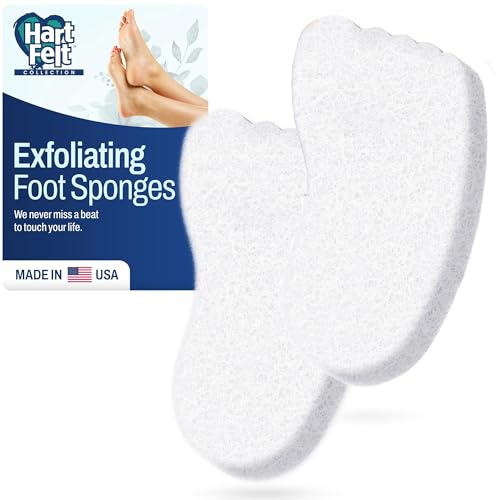 HartFelt Foot Exfoliating Sponge | Chemical-Free Foot Scrubbers for Smooth & Soft Feet | Gentle Sponge Pad for Callus Removal, Dead Skin & Cleansing | Made in USA - 2 Count - Image 1