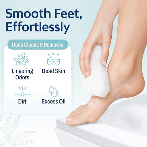 HartFelt Foot Exfoliating Sponge | Chemical-Free Foot Scrubbers for Smooth & Soft Feet | Gentle Sponge Pad for Callus Removal, Dead Skin & Cleansing | Made in USA - 2 Count - Image 3