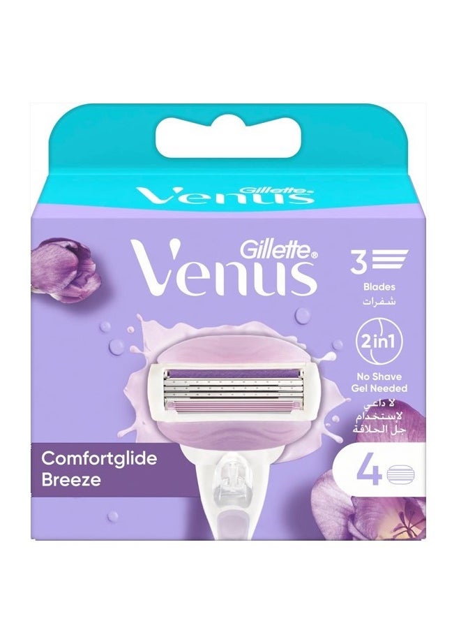 Venus - Gillette Venus Comfortglide Breeze Blades Refills 3 Bladed, 4 Count - Image 1