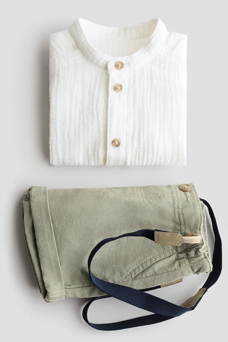 H&M 2-piece set with braces