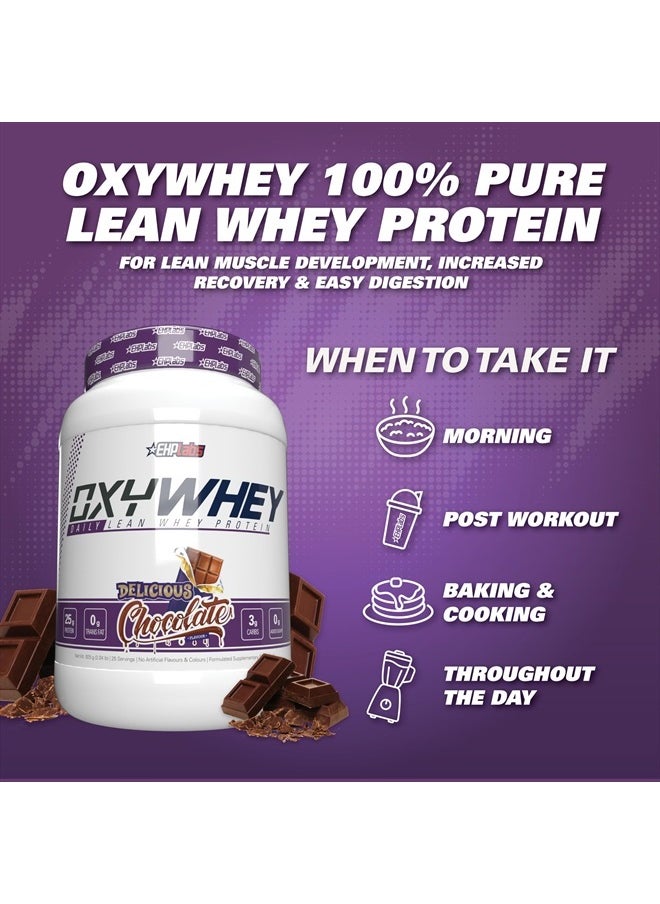 EHP Labs - EHPlabs OxyWhey Whey Protein Isolate Powder - 25g of Whey Isolate Protein Powder, Meal Replacement Shake, Sugar Free Protein Powder - 25 Serves (Delicious Chocolate) - Image 1