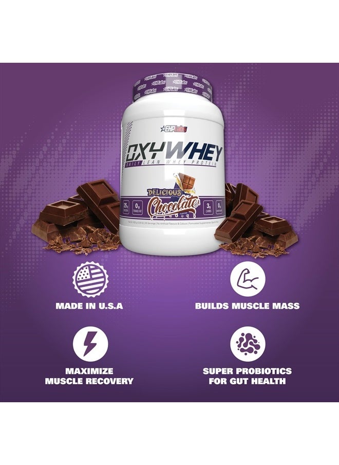 EHP Labs - EHPlabs OxyWhey Whey Protein Isolate Powder - 25g of Whey Isolate Protein Powder, Meal Replacement Shake, Sugar Free Protein Powder - 25 Serves (Delicious Chocolate) - Image 1