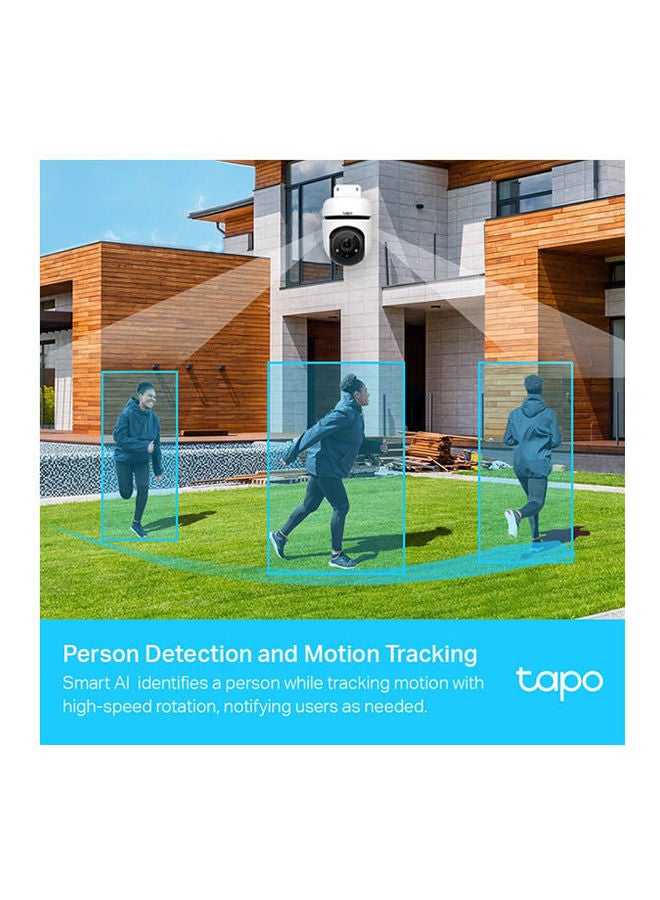 TP-Link Tapo 1080p Full HD Outdoor Pan/Tilt Security Wi-Fi Camera, 360° Motion Detection, IP65 Weatherproof, Night Vision, Cloud &SD Card Storage, Works With Alexa&Google Home (Tapo C500) White - Image 3