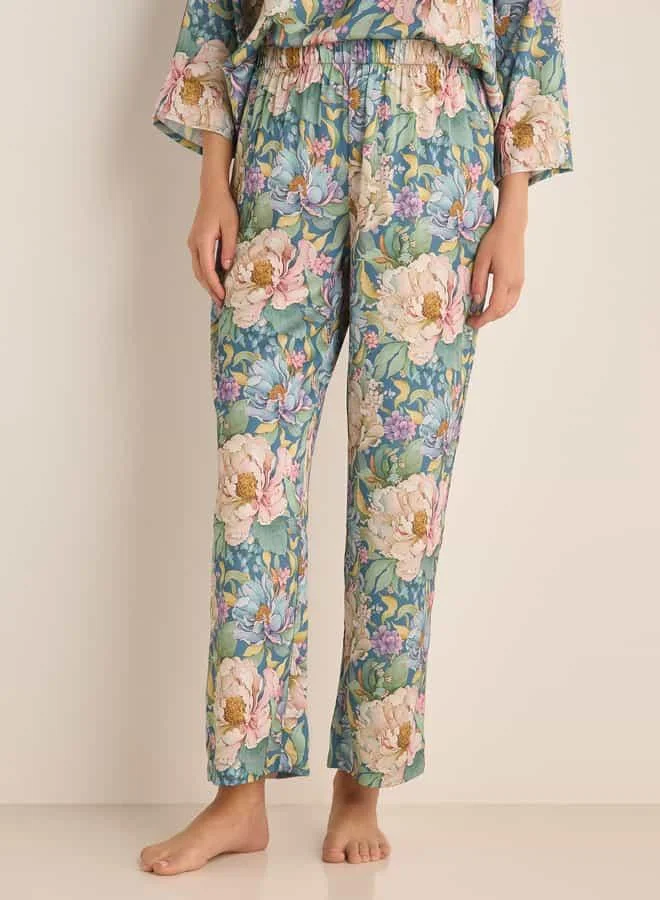 Splash FAV Floral Print T-shirt and Pyjama Set