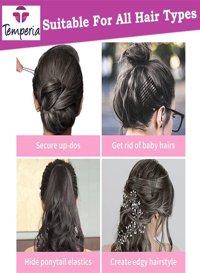 Temperia Bobby Hair Pins for Women & Girls (Pack of 50) | Stylish Bob Hairpins for Hairstyling | Hair Styling Accessories Clips (Black) - Image 3