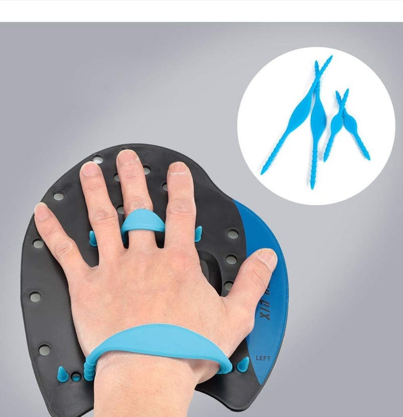 GREUS Unisex Swim Hand Paddles Gloves Swimming Training Paddles with Adjustable Straps Aquatic Gloves Water Resistance Aqua Fit Workout Fitness Gear, for Women Men Teens Kids (M) - Image 4