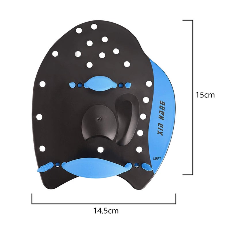 GREUS Unisex Swim Hand Paddles Gloves Swimming Training Paddles with Adjustable Straps Aquatic Gloves Water Resistance Aqua Fit Workout Fitness Gear, for Women Men Teens Kids (M) - Image 5