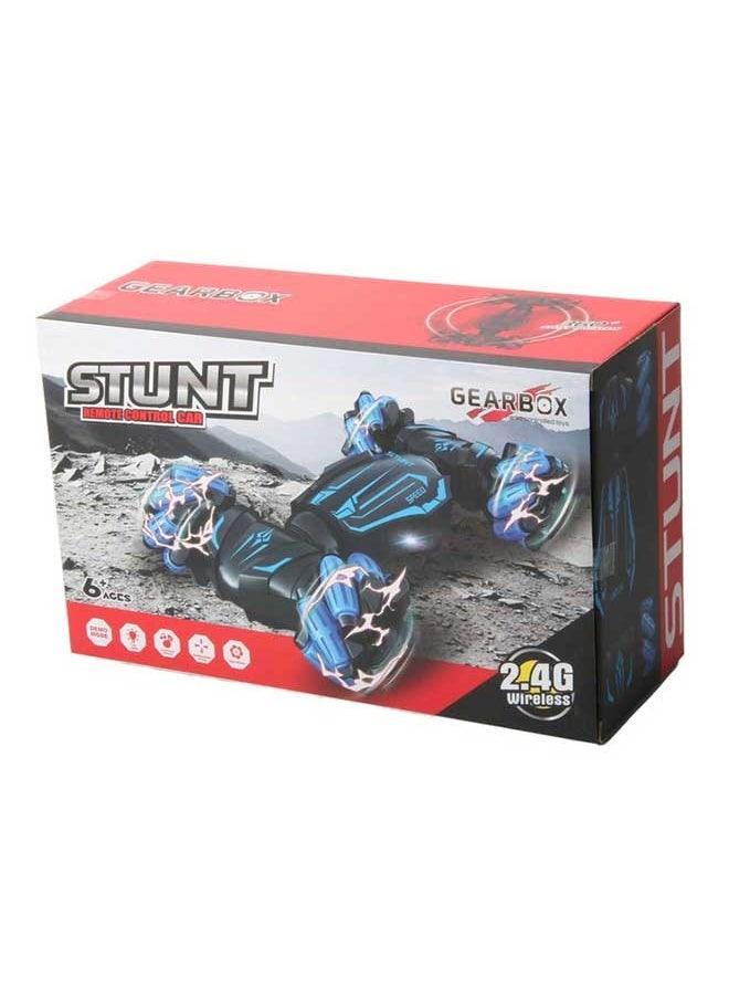 gearbox - Stunt 2.4G Remote Control Car – 1:16 Scale Dual RC, 45° Driving Angle, 360° Rotation, Lights & Music, Indoor & Outdoor Fun, Blue, Perfect Gift for Boys Aged 7+ - Image 1
