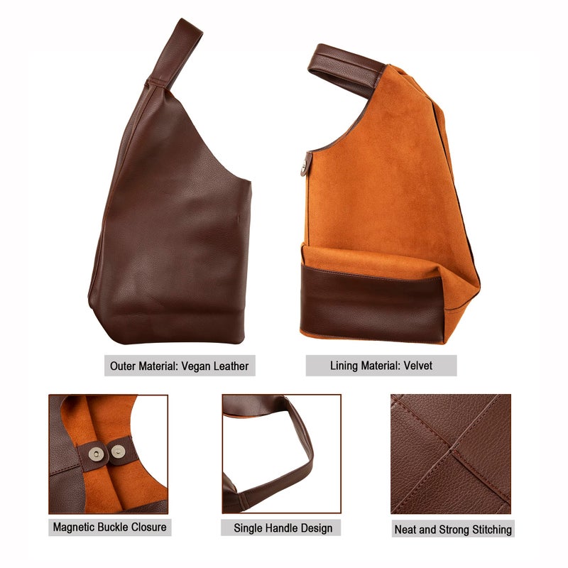 YLYYHH Leather Tote Bag, Oversized Hobo Bags, Large Tote Bag for Women Work, Vegan Leather Handbags Travel, Oversized Tote Handbag, Coffee - Image 5