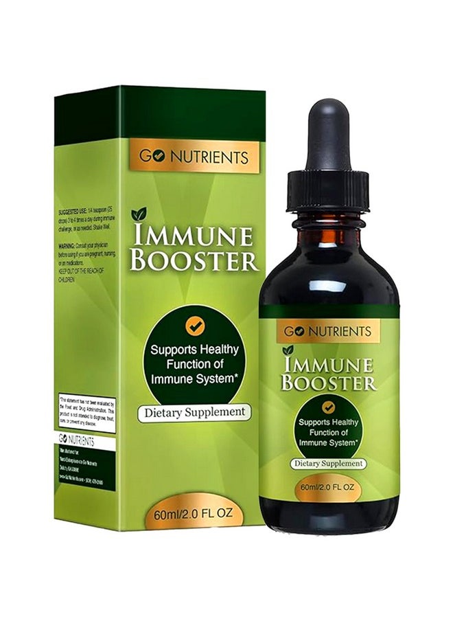 Go Nutrients Go Nutrients Immune Boosters for Adults and Kids - Immune Support Supplement with Echinacea Goldenseal & More - 7 in 1 Immunity Supplement - Fast Acting for Onset of Symptoms - 2.0 oz. | 48 Servings  - Image 1