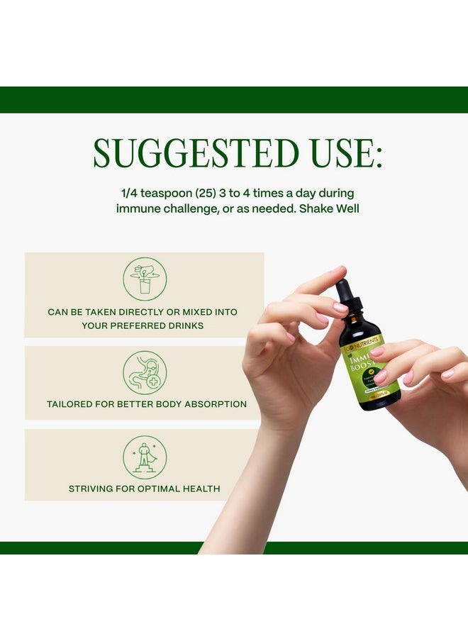 Go Nutrients Go Nutrients Immune Boosters for Adults and Kids - Immune Support Supplement with Echinacea Goldenseal & More - 7 in 1 Immunity Supplement - Fast Acting for Onset of Symptoms - 2.0 oz. | 48 Servings  - Image 5