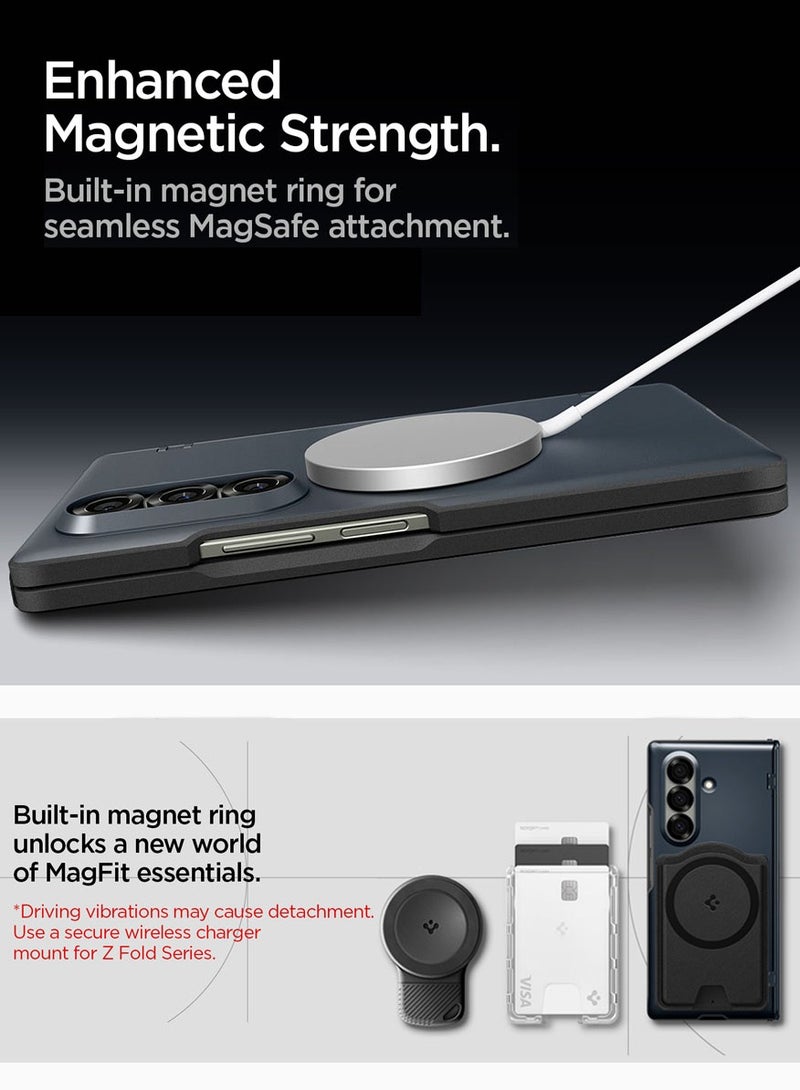 Spigen Slim Armor Pro MagFit Samsung Galaxy Z Fold 7 Case Cover [MagSafe] with Hinge Coverage (2025) - Metal Slate - Image 5