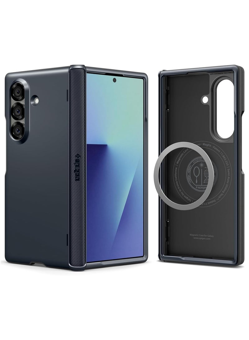 Spigen Slim Armor Pro MagFit Samsung Galaxy Z Fold 7 Case Cover [MagSafe] with Hinge Coverage (2025) - Metal Slate - Image 1