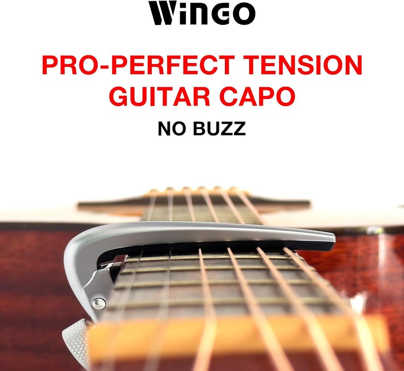 Wingo كابو جيتار برو للجيتارات الصوتية والكهربائية - كابوترست كروم - Image 2