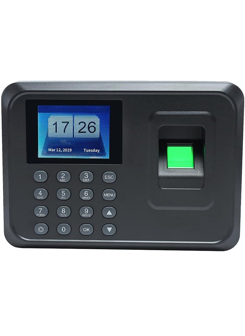 Generic Biometric Fingerprint Password Attendance Machine Employee Check-in Recorder Fingerprint Time Clock for Office & Small Business Easy Installation & Accurate Time Tracking  - Image 1