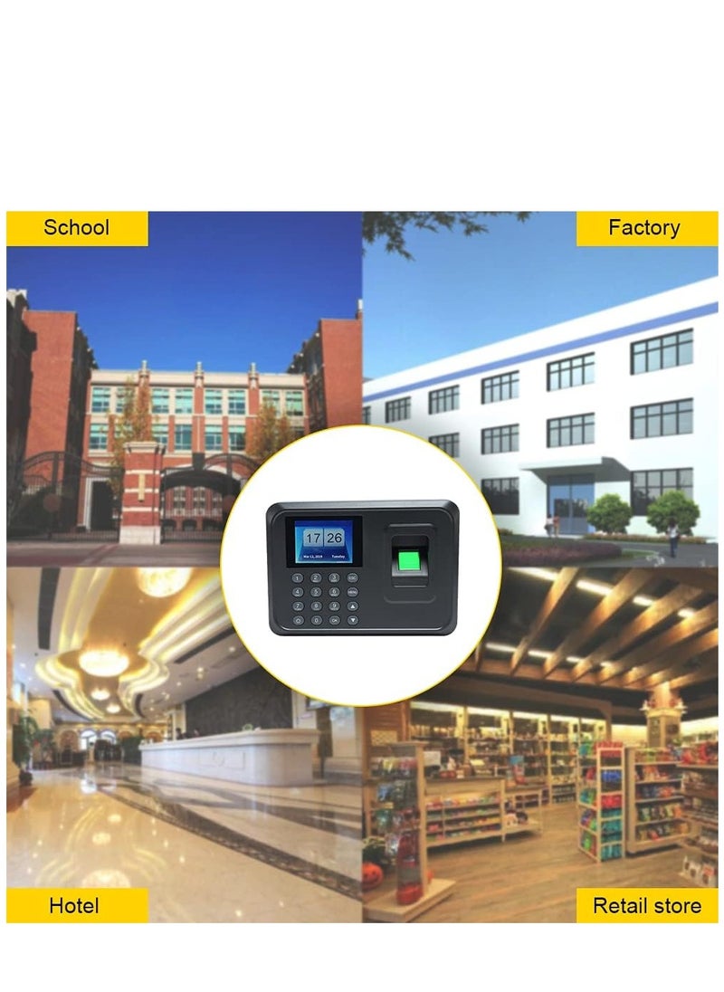 Generic Biometric Fingerprint Password Attendance Machine Employee Check-in Recorder Fingerprint Time Clock for Office & Small Business Easy Installation & Accurate Time Tracking  - Image 5