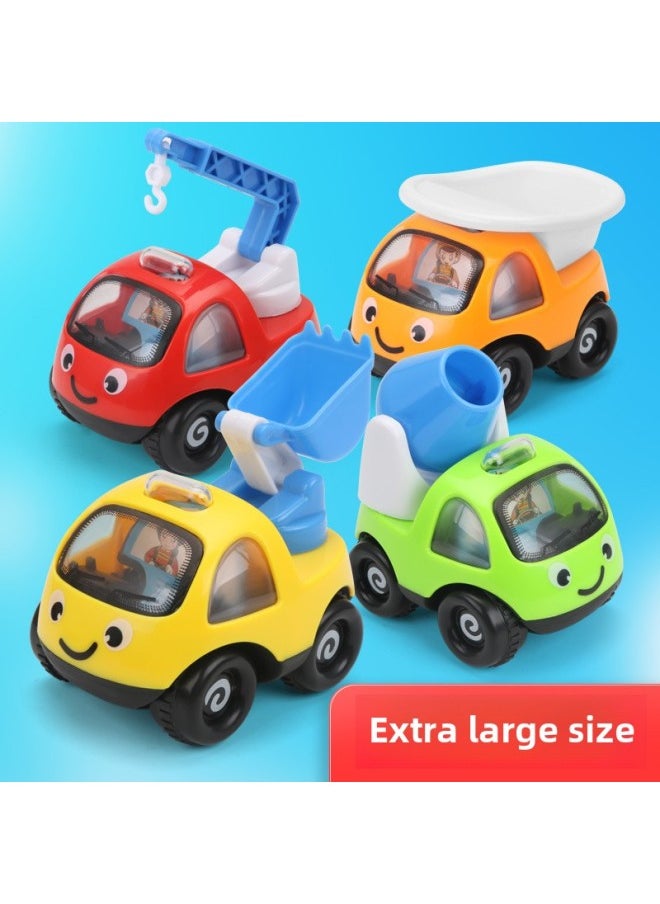 Beauenty Inertia Car Large Children's Cartoon Car Mini Inertia Engineering Car Toy Suit Stall Supply-Color:Mixed (1 Randomly)  - Image 1
