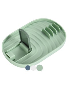 Oasisgalore Multifunctional Spoon Rest and Pot Lid Holder with 4 Slots Keep Cooking Utensils Separated  - Image 1