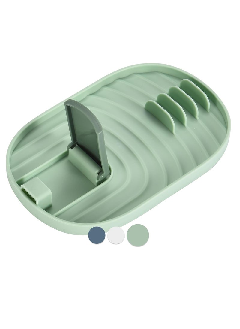 Oasisgalore Multifunctional Spoon Rest and Pot Lid Holder with 4 Slots Keep Cooking Utensils Separated  - Image 1