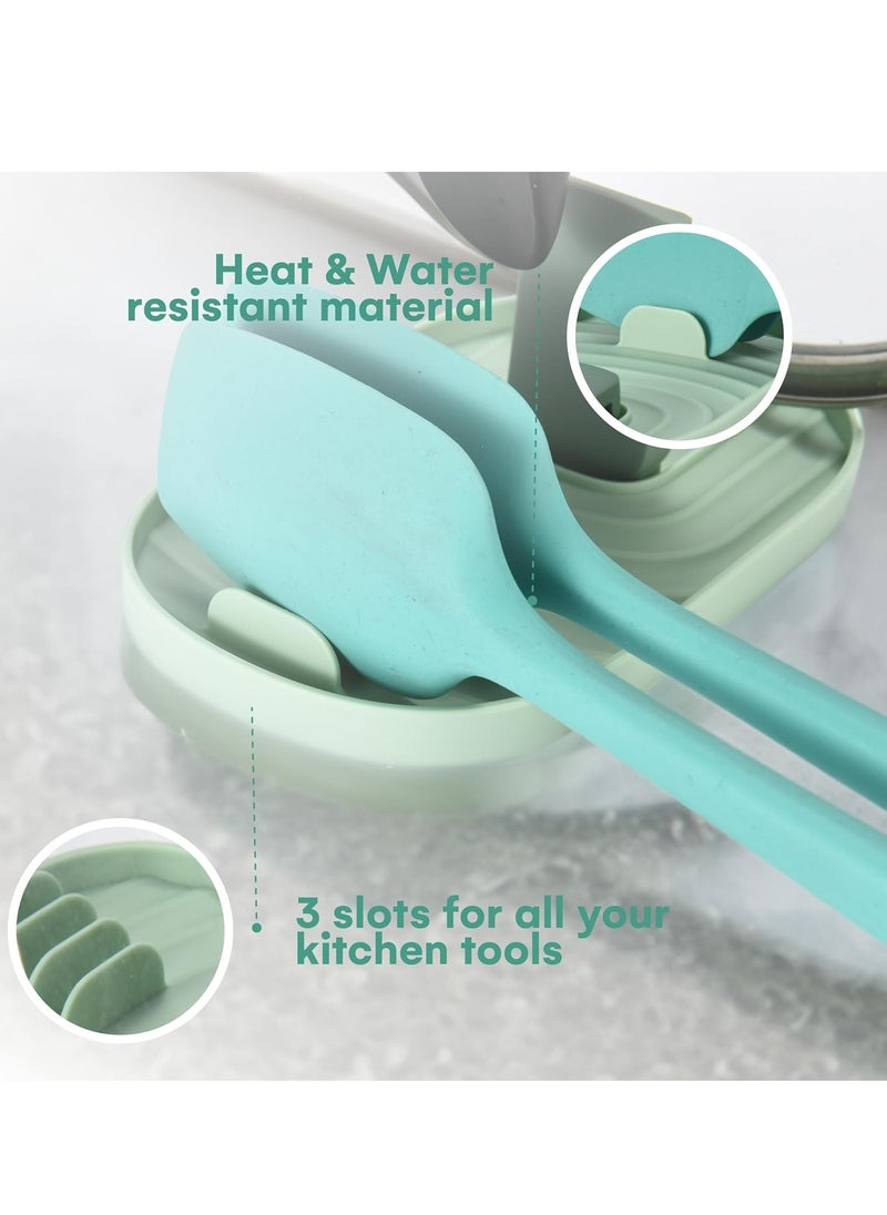 Oasisgalore Multifunctional Spoon Rest and Pot Lid Holder with 4 Slots Keep Cooking Utensils Separated  - Image 5