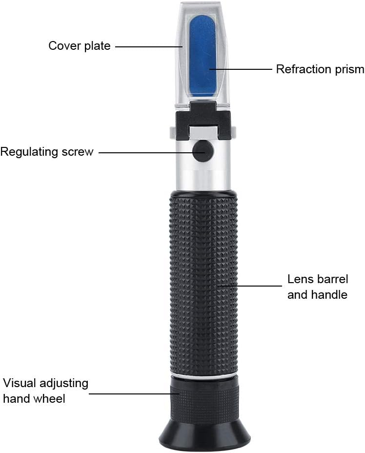 klarako Refractometer, 3 in 1 Design Handheld Sugar Salinity Tester Durable Aluminum Salinometer to Test the Sugar Content of Beer Honey Vegetable Oil Syrup Molasses Fruit Juice the Salinity - Image 5