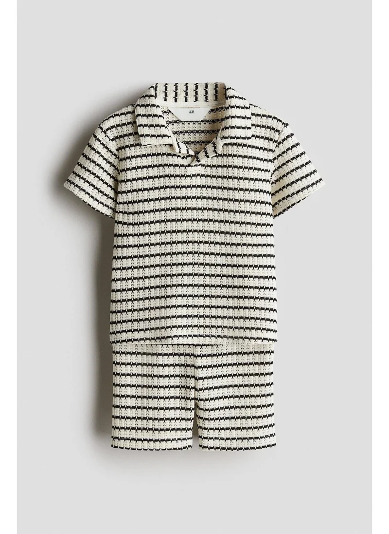 اتش اند ام 2-piece textured-knit set