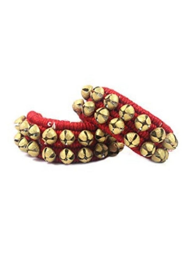 UAPAN MetalCraft Ghungroo Red Pad 2 Line, Ghungru 2 Line Red Pad, Red Pad Ghungroo 2 Line - Image 1