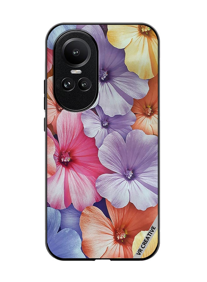 VR CREATIVE Protective Case Cover For Oppo Reno 10 Pro Flower Design Multicolour - Image 1