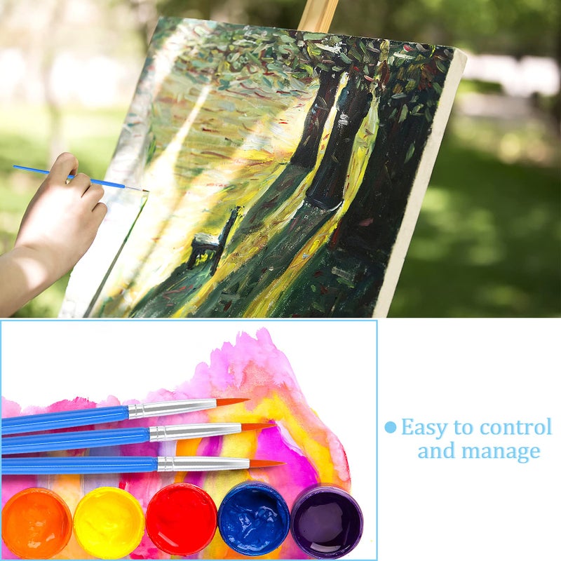 UPINS 30 Pcs Round Paint Brushes, Small Brush Bulk for Miniature Detail Painting - Image 4