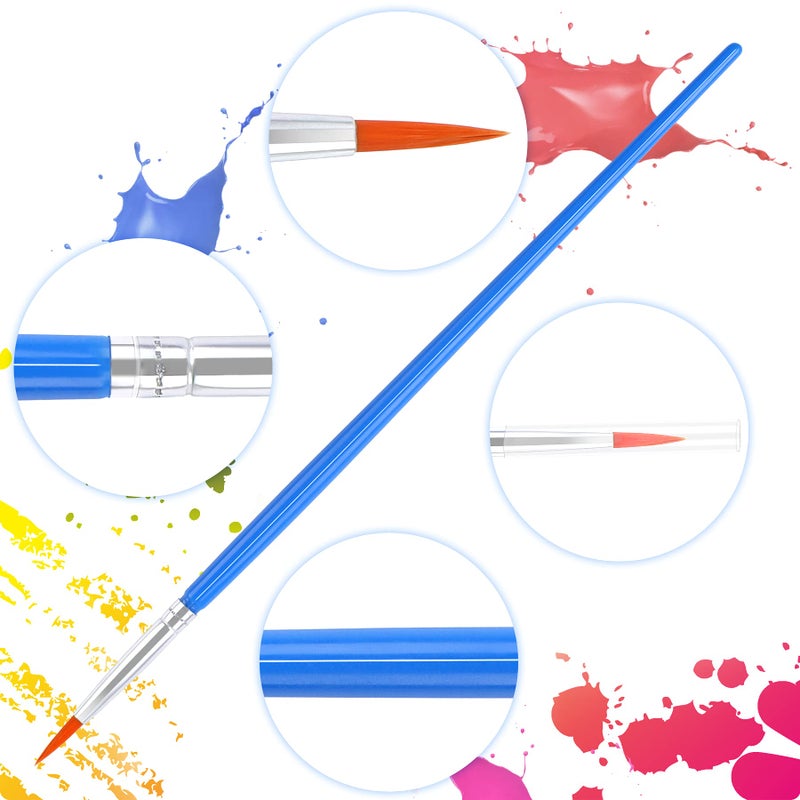 UPINS 30 Pcs Round Paint Brushes, Small Brush Bulk for Miniature Detail Painting - Image 3