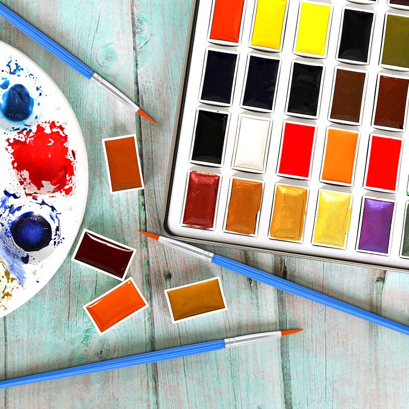 UPINS 30 Pcs Round Paint Brushes, Small Brush Bulk for Miniature Detail Painting - Image 5