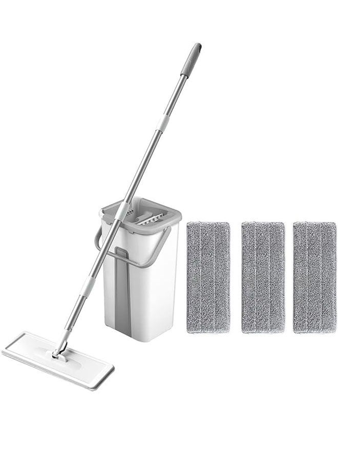 عام مسحة تنظيف الأرضيات مع دلو ووسادة من الألياف الدقيقة، نظام مسح الأرضيات بالضغط لتنظيف الجدران و المطابخ و المنازل. - Image 1