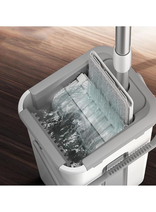 عام مسحة تنظيف الأرضيات مع دلو ووسادة من الألياف الدقيقة، نظام مسح الأرضيات بالضغط لتنظيف الجدران و المطابخ و المنازل. - Image 3