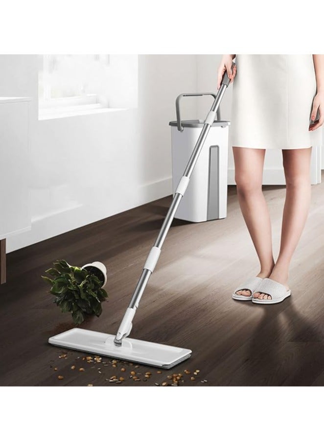 عام مسحة تنظيف الأرضيات مع دلو ووسادة من الألياف الدقيقة، نظام مسح الأرضيات بالضغط لتنظيف الجدران و المطابخ و المنازل. - Image 5