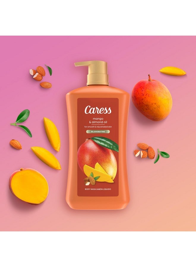 Caress Body Wash, Mango & Almond Oil 2-Pack - Moisturizing Body Wash for Smooth & Rejuvenated Skin, Body Soap Liquid, 30 Fl Oz Ea - Image 4