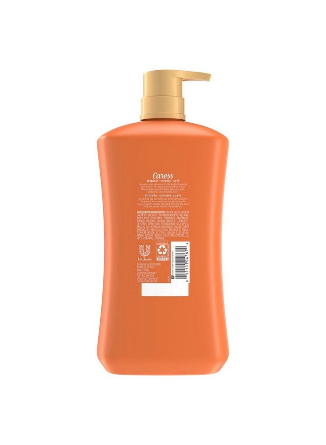 Caress Body Wash, Mango & Almond Oil 2-Pack - Moisturizing Body Wash for Smooth & Rejuvenated Skin, Body Soap Liquid, 30 Fl Oz Ea - Image 2