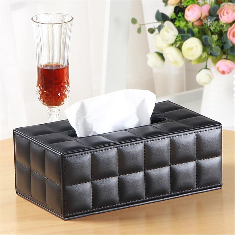 White PU Leather Tissue Box Elegant Home Decor for Living Room or Office - Image 4