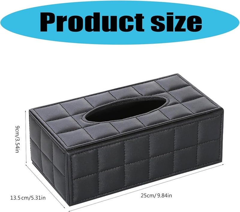 White PU Leather Tissue Box Elegant Home Decor for Living Room or Office - Image 5