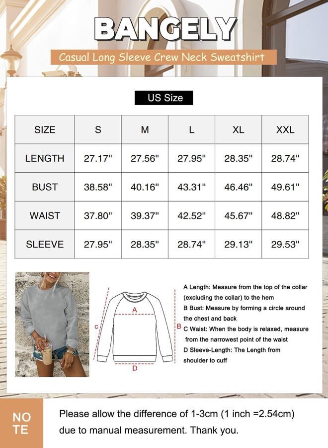 BANGELY Womens Dandelion Sweatshirt Casual Crewneck Loose Pullover Tops Long Sleeve Graphic Tee Shirt Gray - Image 5